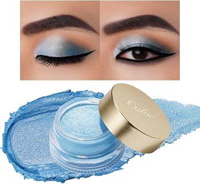 Oulac Sheer Eyeshadow Waterproof Blue Duo 12H Longwear Vegan Cruelty Free 06g