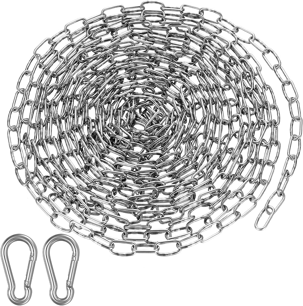 SZZHIYONG 5m Stainless Steel Heavy Duty Chain 1.5mm Welded Link Security Lock