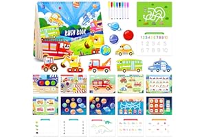 BELLOCHIDDO Montessori Busy Book for Toddlers-Preschool Learning Activities Books,Newest Traffic Themes Busy Quiet Book,Early Educational Autism Sensory Travel Toys Gifts for Kids Age 1-3 2-4 3-5 4-8
