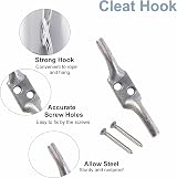 SUL Galvanised Cleat Hook 100mm Heavy Duty for Rope Cord Trailer Washing Line view 6