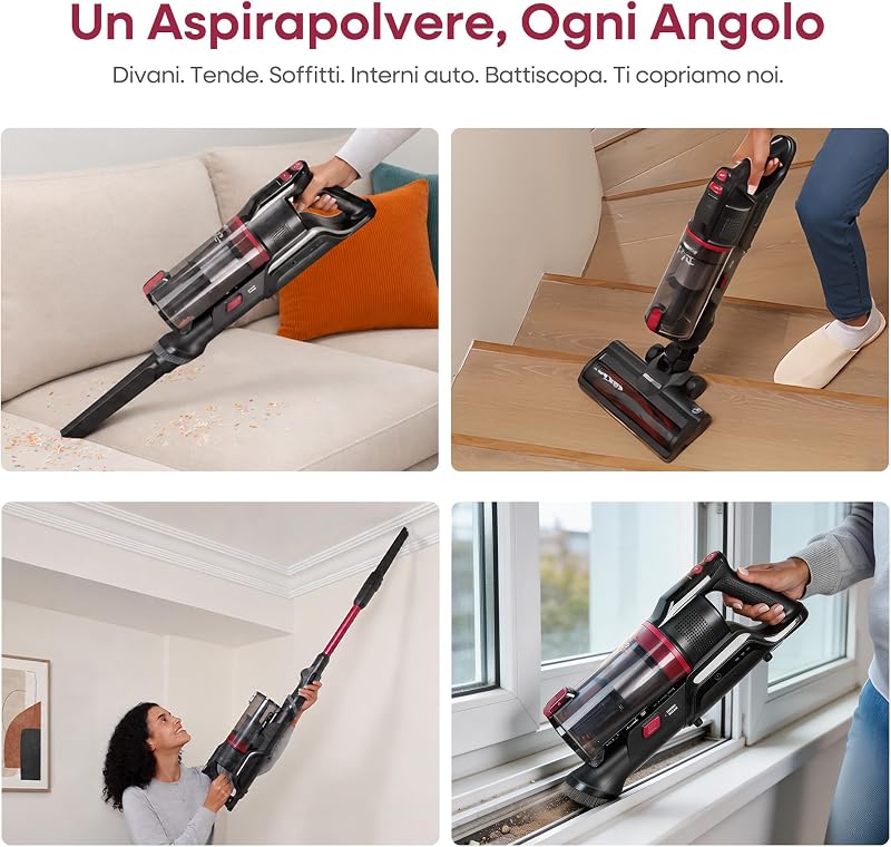 FV3 Aspirapolvere senza Fili 60KPa/50Min/120㎡, Tubo Pieghevole — foto 8 di 8