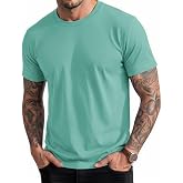 MAGCOMSEN Men's T-Shirts Short Sleeve Cotton Crew Neck Soft Breathable T Shirts Casual Plain Classic Summer Tees