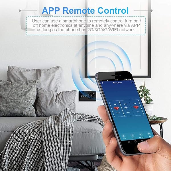 Zcalo de la UE 16A con interruptor de luz inteligente socket Durable 123 de pandillas y 5 orificios compatible con Alexa y Google Home neutral requerido 1123 Color White Size 1 Gang