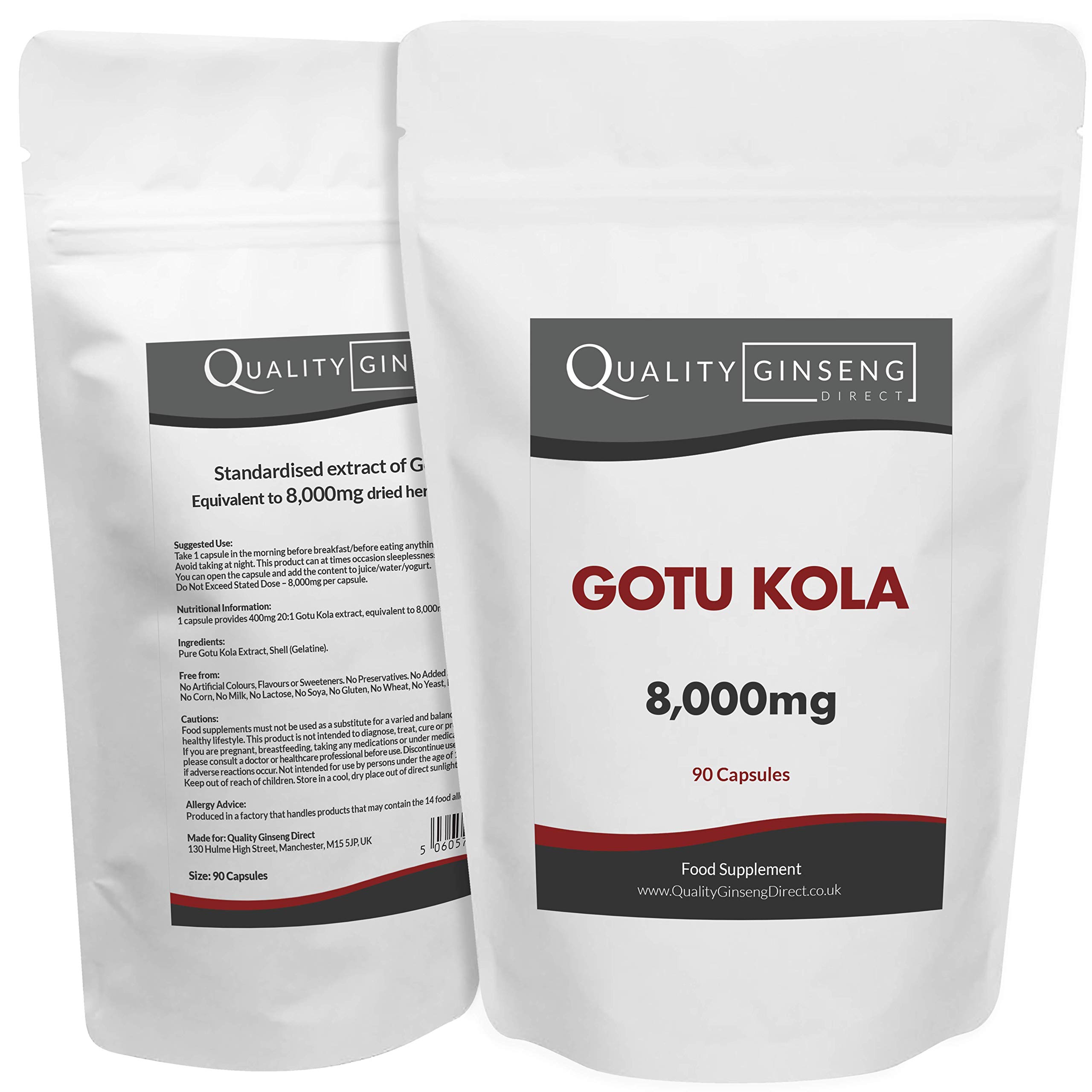 GOTU KOLA - 8,000mg Capsules - Powerful Formula