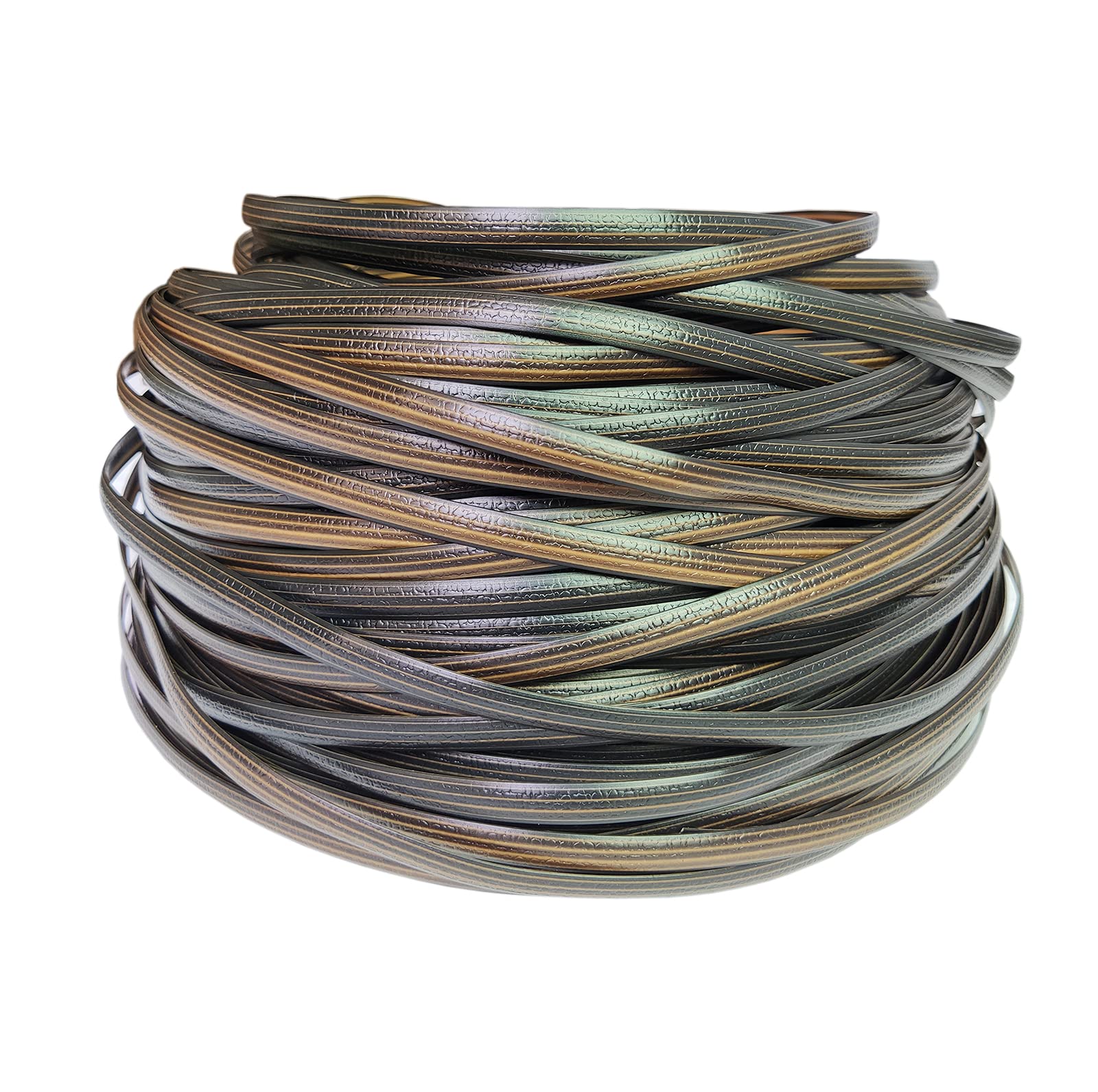 Feyart 70m Gradient Flat Synthetic Rattan Plastic Wicker Repair Material for Furniture Garden Chair Table Storage Basket DIY and Repair, Coffee Color