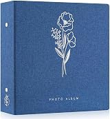 Lanpn Photo Album Linen 6x4 1000 Pockets 34x31.5x9cm Blue