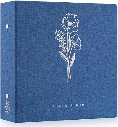 Lanpn Photo Album Linen 6x4 1000 Pockets 34x31.5x9cm Blue