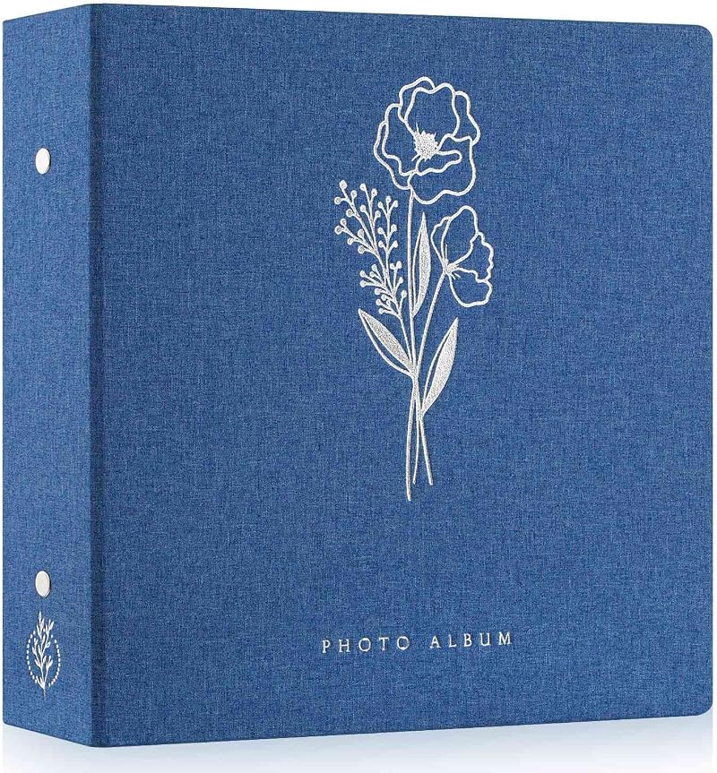 Lanpn Photo Album Linen 6x4 1000 Pockets 34x31.5x9cm Blue