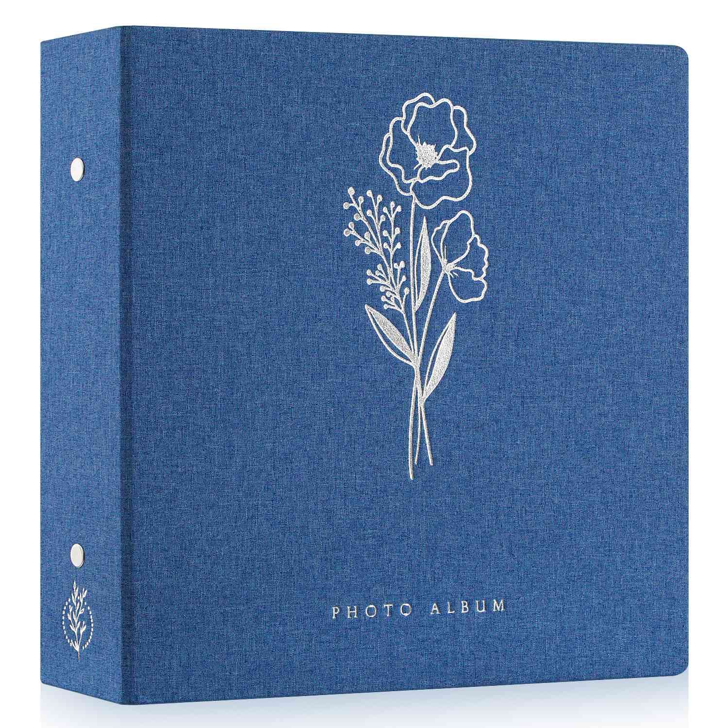 Photo 1 of Lanpn Photo Album 4x6 600 Pockets Photos, Linen Cover Large Picture Albums Holds 600 Horizontal and Vertical Photos Blue