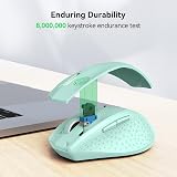 TECKNET 2.4G Wireless Mouse 4800 DPI 6 Gradients Ergonomic Green view 7