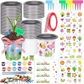 Gueevn 50 Pack Garden Paper Pot Craft Kt Flower Plant Sprng Craft