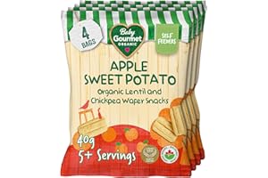 Baby Gourmet Wafers Apple Sweet Potato organic baby snack, 40g (4 Pack)