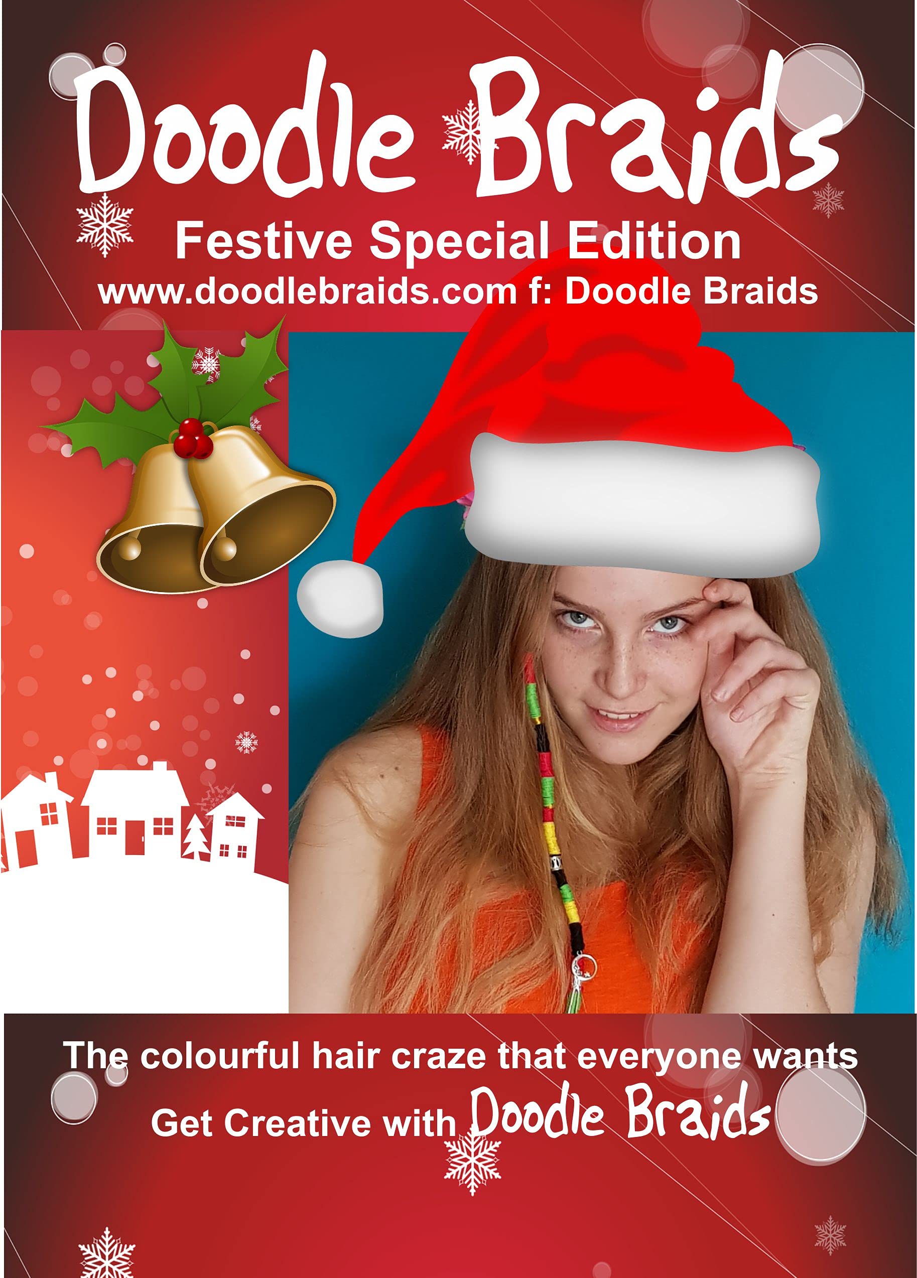 Make 10 Long Christmas Hair Wraps/Xmas Creative Gift for Girls/Christmas Party Hair and Xmas Beauty