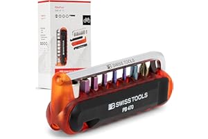 PB Swiss Tools Bike Multitool PB 470 | 100% Swiss Made | Pocket Tool with Bits, Allen Key, Steel Adapter, Tire Lever for Mountain and Road Bike, Bicycle, E-Bike