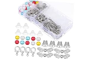 STOBAZA 1 Box Guardian Angel Pearl Beads Craft Kit with Pendants and Clasps for Jewelry Making Random Color