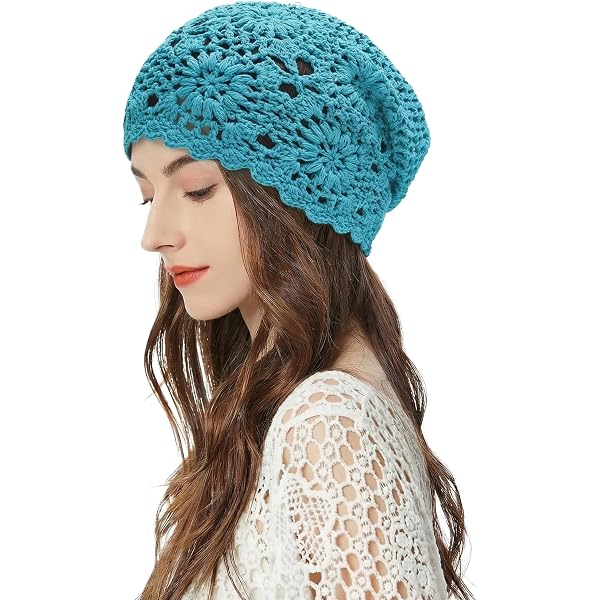 KEKY Soft Crochet Beanie Hat for Women Ladies Girls Solid  display picture 1