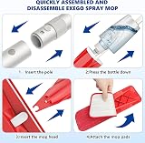 EXEGO Spray Mop Floor Cleaning Kit with 3 washable Pads and 440ml Bottle view 7
