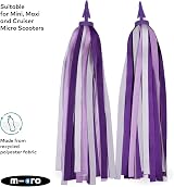 Micro Eco Scooter Ribbons Purple 30 Strands Handlebar Tassels Waterproof view 2