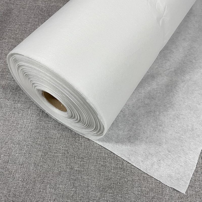 YLM1991 Iron On Interfacing Fabric Lightweight White 30g 2m Single-Sided