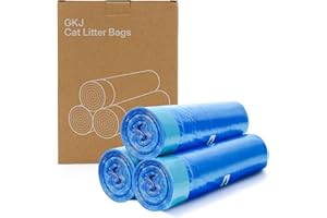 GKJ Cat Litter Refill Bags, 48pcs for Up to 12-Month Supply, Replaced Cat Waste Bags for Litter Trash Can, 7-Layer EVOH Odor Control, One-Pull Seal, No Twisting, No Tying