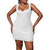 IWFEV Sequins Spaghetti Strap Dress Glitter V Neck Midi Dress Sparkly Women's Party Cocktail Mini Dress