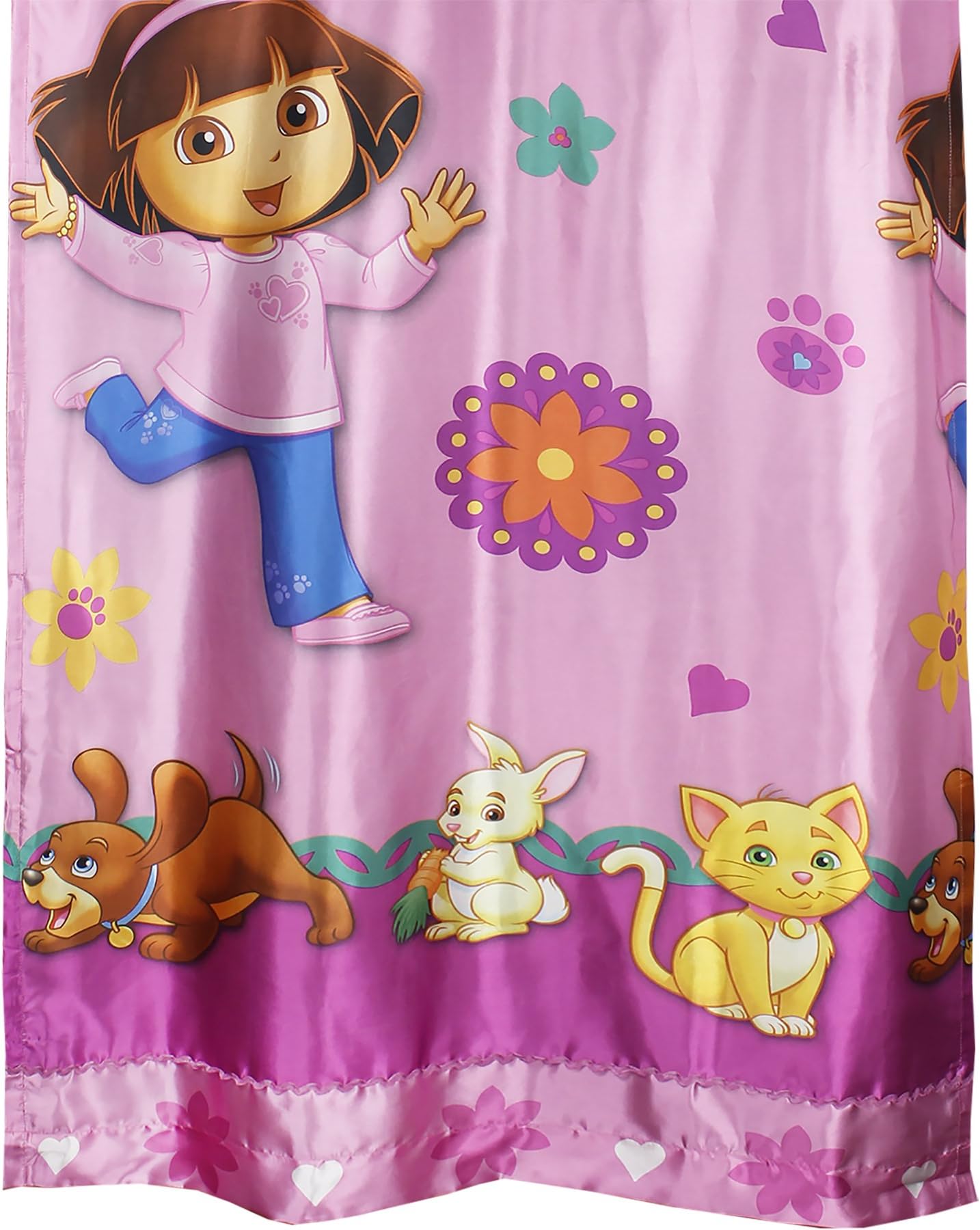 Dora the Explorer Long Drapery Panel Doras Pets Satin Window Curtain Panel