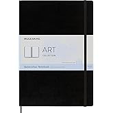 Moleskine Art Watercolor Notebook, Hard Cover, A4 (8.25" x 11.75") Plain/Blank, Black, 60 Pages