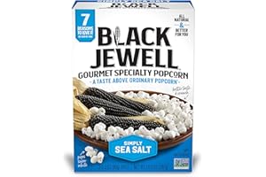 Black Jewell Gourmet Microwave Popcorn, Simply Sea Salt, 10.5 Ounces (Pack of 6)