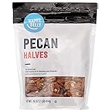 Amazon Brand - Happy Belly Pecan Halves, No Added Salt, 16 Ounce