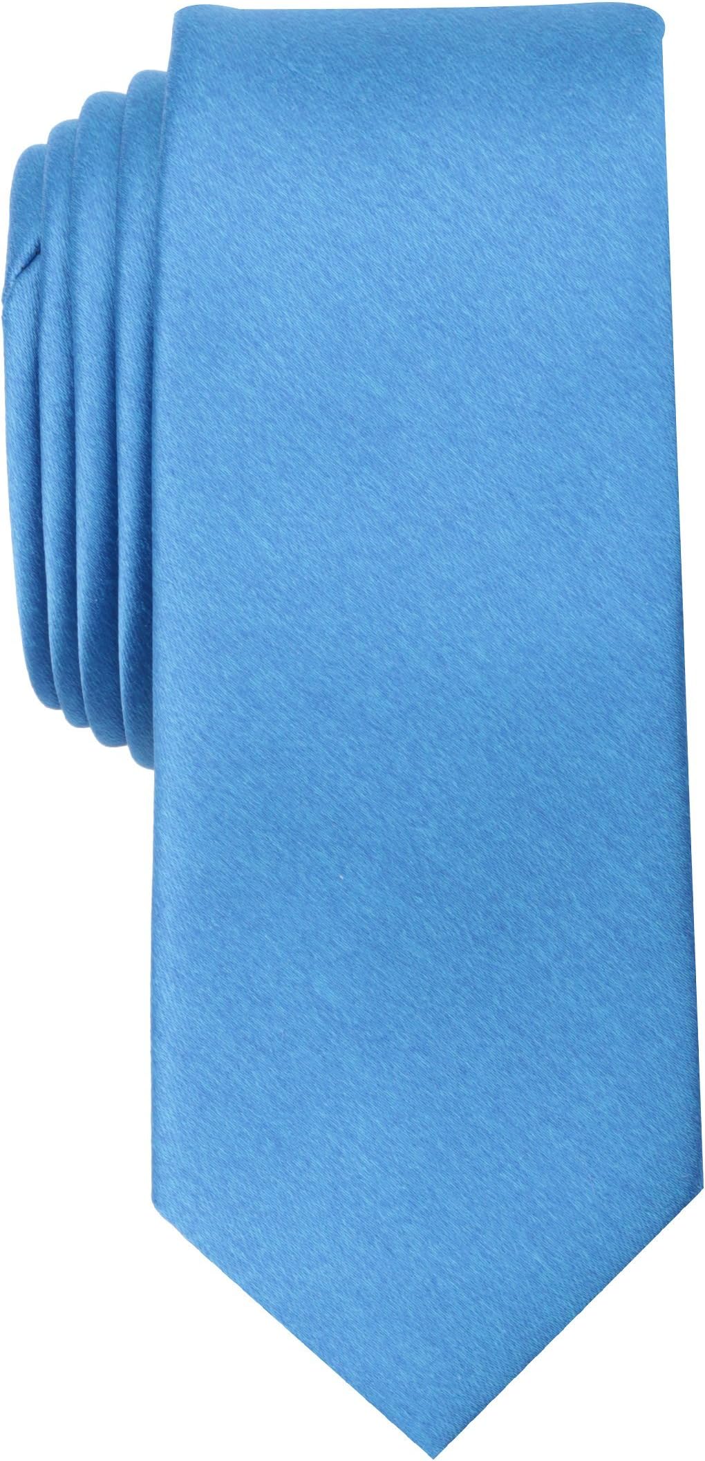 Original Penguin Men's Solid Satin Super Slim Tie Necktie, Blue, One Size