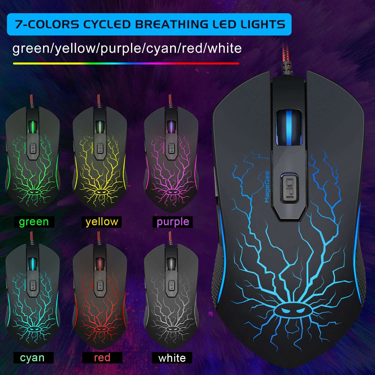 Gaming Keyboard and Mouse Combo, K1 LED Rainbow Backlit Keyboard with 104 Key Computer PC Gaming Keyboard for PC/Laptop: Computers & Accessories