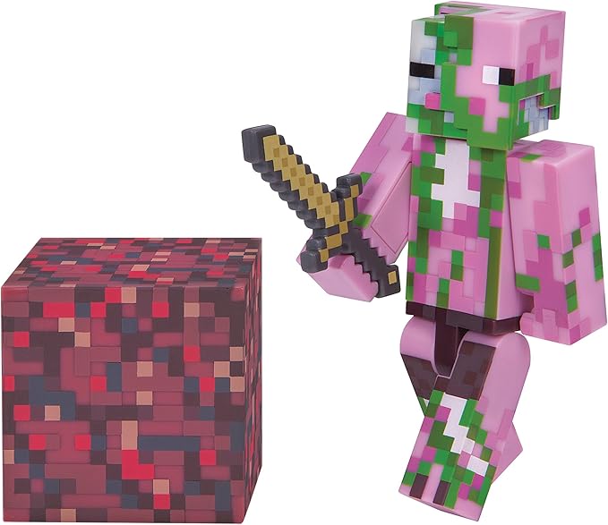 Amazon Com Minecraft Zombie Pigman Figure Pack Toys Games
