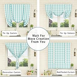NATUS WEAVER Tie Up Curtain for Kitchen Window
