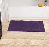 Utopia Towels Bath Mats 53 x 86 cm 100% Ring Spun Cotton Plum Pack of 2 view 7