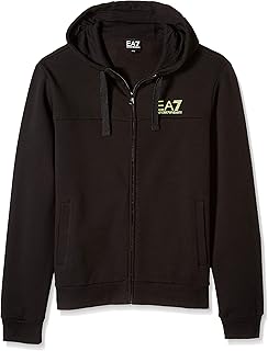 Emporio Armani Felpa Con Cappuccio E Zip Uomo Ea7 Nera