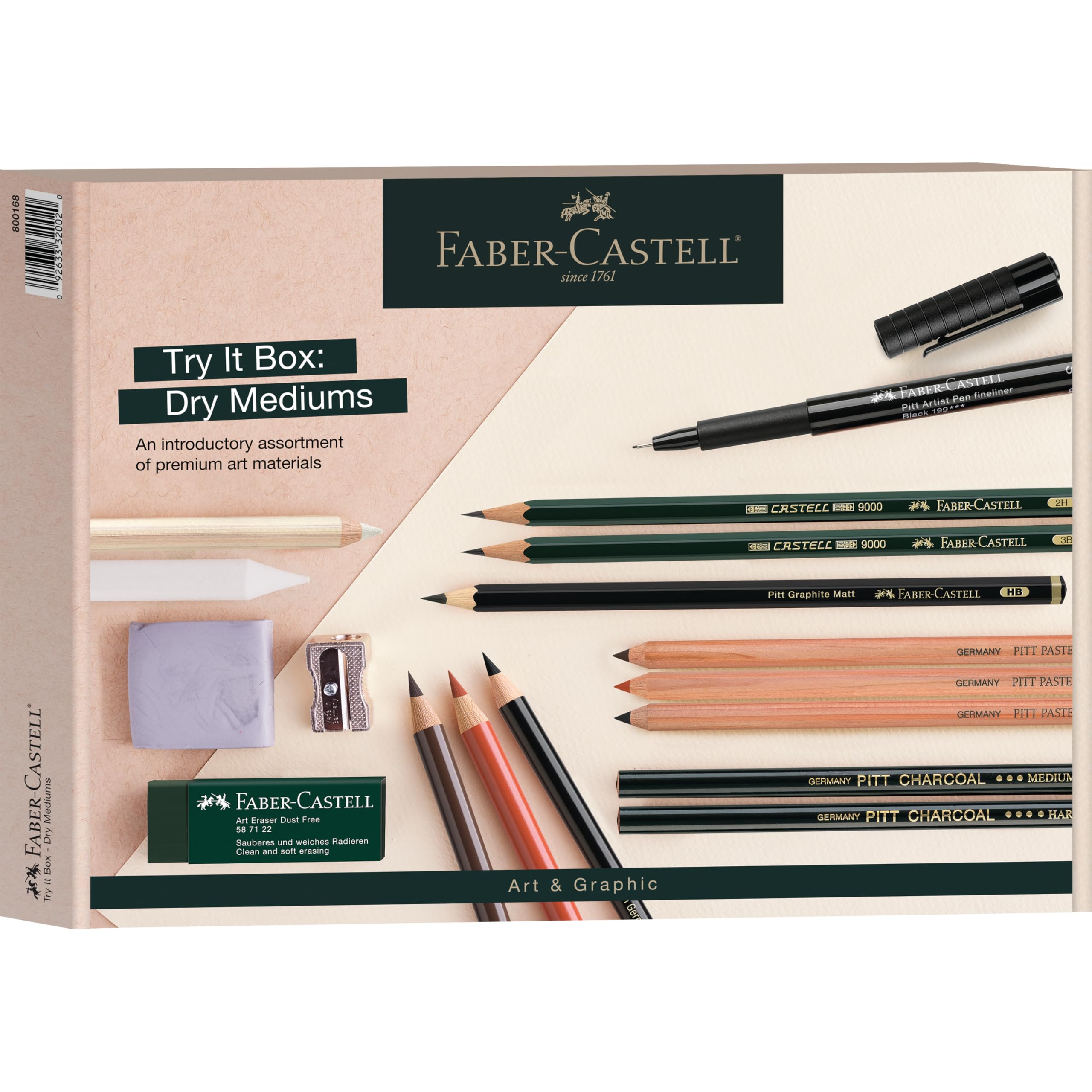 Faber-Castell Try It Box: Dry Mediums - 17 Piece