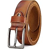 DOOPAI Men's Genuine Leather Casual Belt -Full Grain Leather Belt for Men- 1.5" Handmade Jeans Belt with Gift Box
