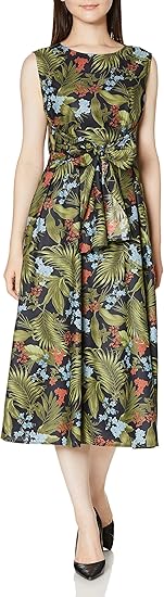 Amazon Co Jp エーシーバイアルファキュービック プリントワンピース レディス レディース ネイビー 日本 11 日本サイズ11 号相当 服 ファッション小物