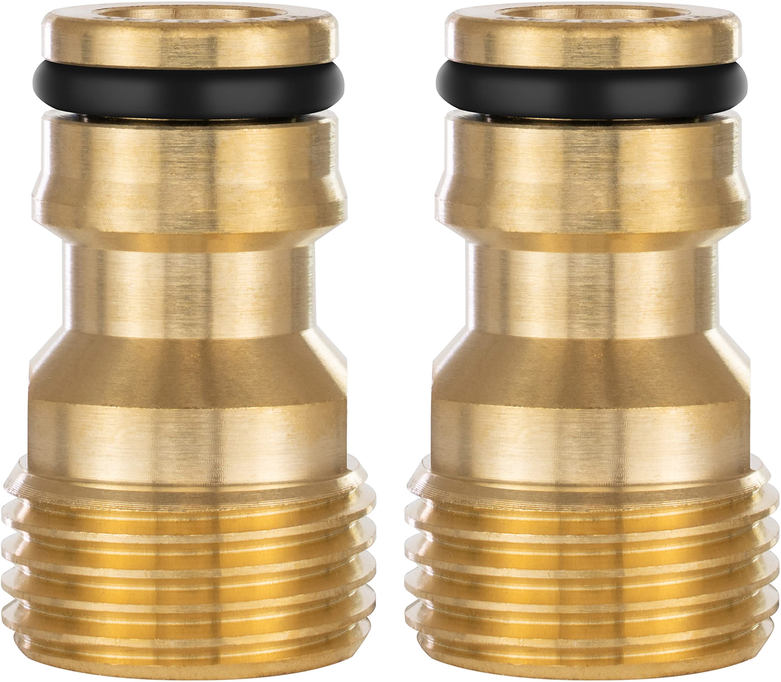 Poppstar 2X Water Adapter with 1/2 inch External Thread and Coupling for Garden Hose (Compatible with Gardena)