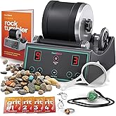 Advanced Professional Rock Tumbler Kit - with Digital 9-Day Polishing Timer & 3 Speed Settings - Turn Rough Rocks into Beauti
