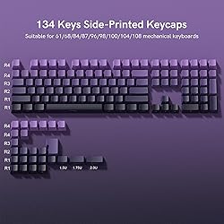 dagaladoo PBT keycap Sets,Side Printed keycaps 75