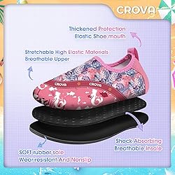 CROVA Toddler Kids Water Shoes Quick Dry Aqua Socks
