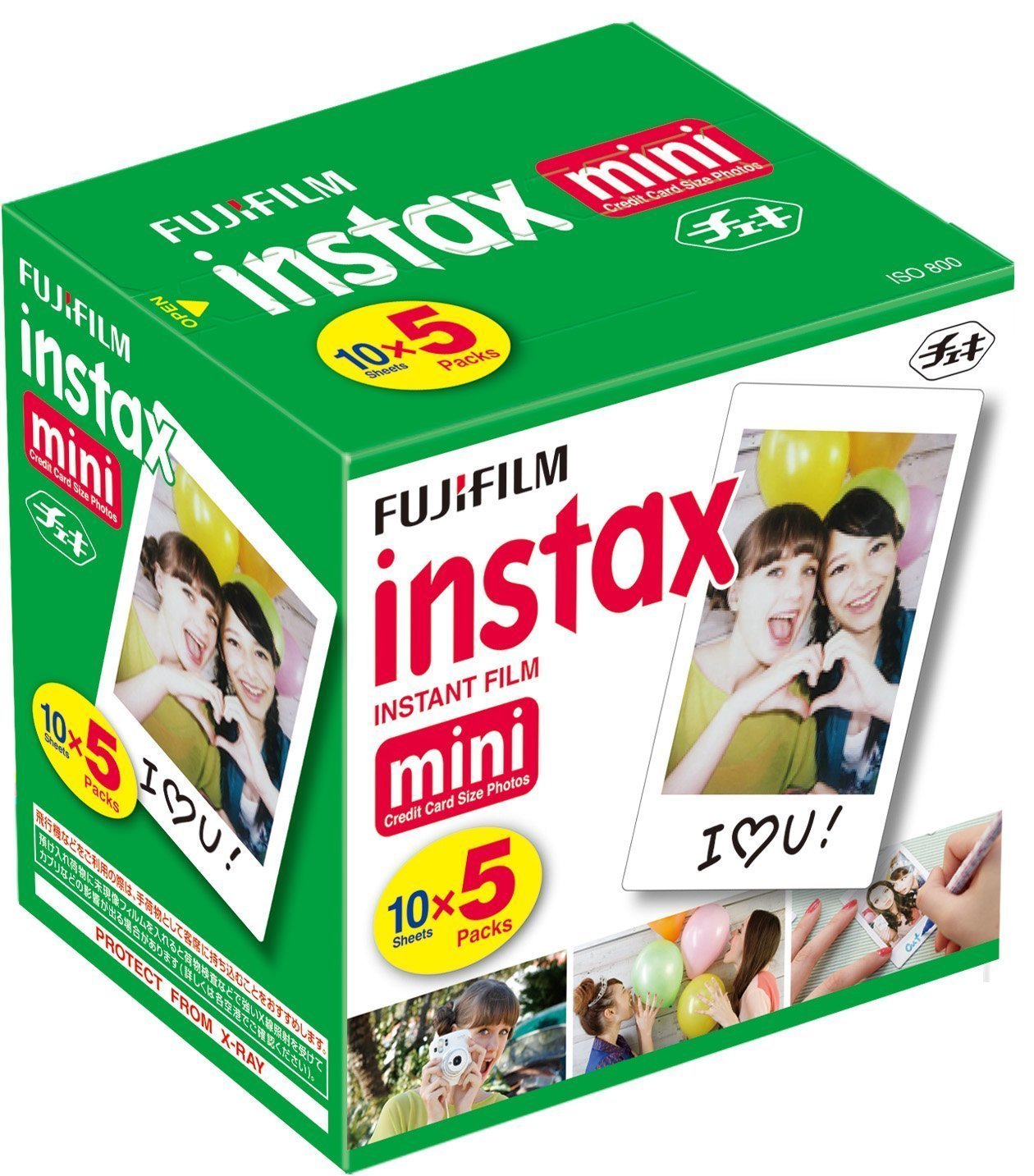 Fujifilm Instax Mini Instant Film, 10 Sheets (5-Pack) (50 Photos) 