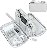FYY Travel Cable Organiser 2-Layer Waterproof Tech Pouch 8.3 x 5 x 2.6 in M-Grey view 1