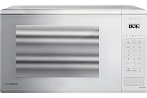 Panasonic NNSG676WC Mid Size Genius 1100 W Microwave Oven, 7 Auto Cook Menus, Child Lock, 1.3 cu.ft, White