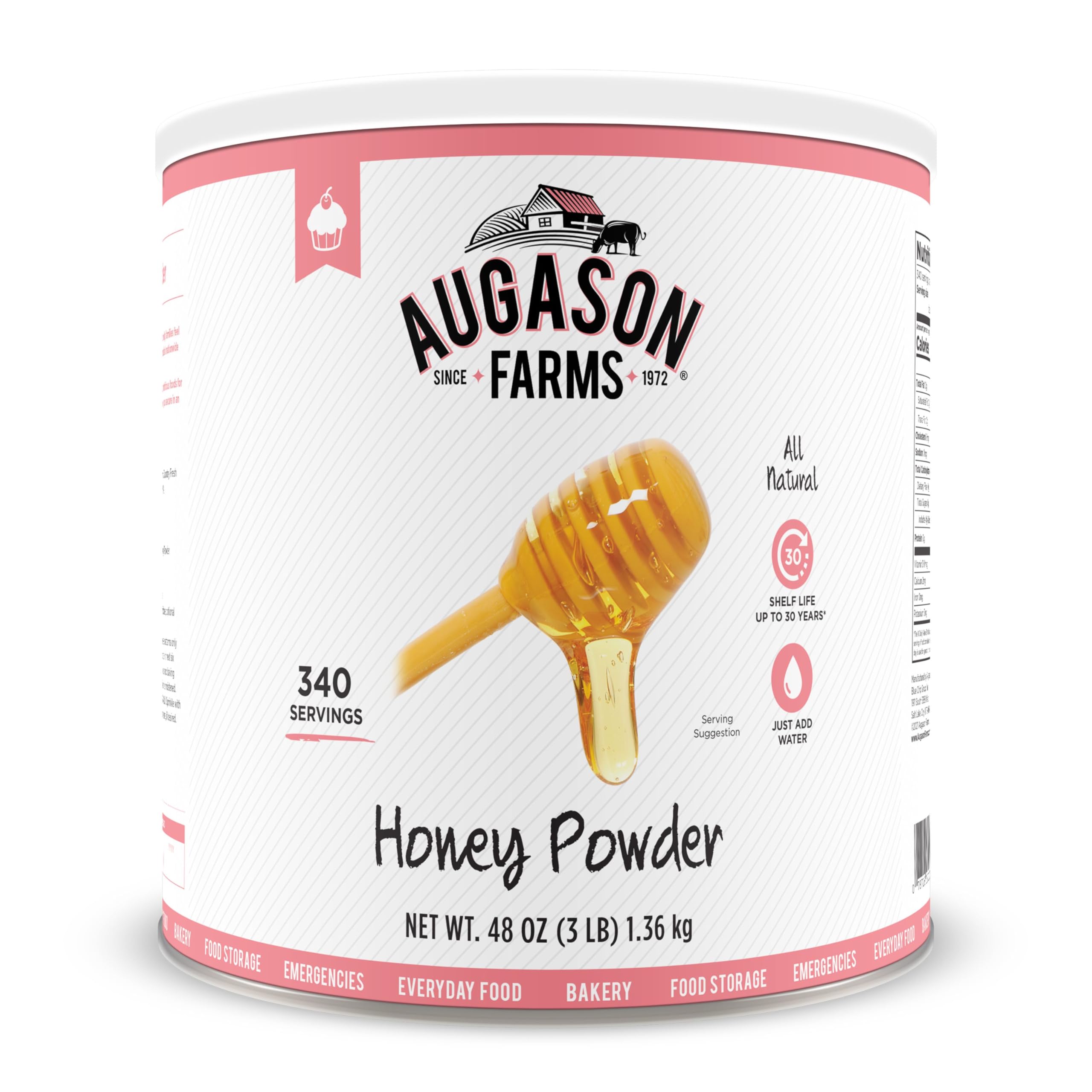 Augason Farms Honey Powder,3 LBS