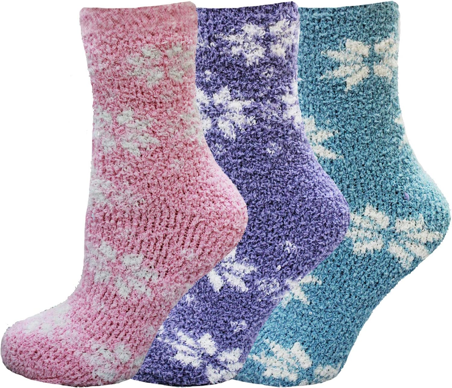 Ladies Fluffy Warm Cosy Evening Bed Lounge Socks Mixed Pack of 20