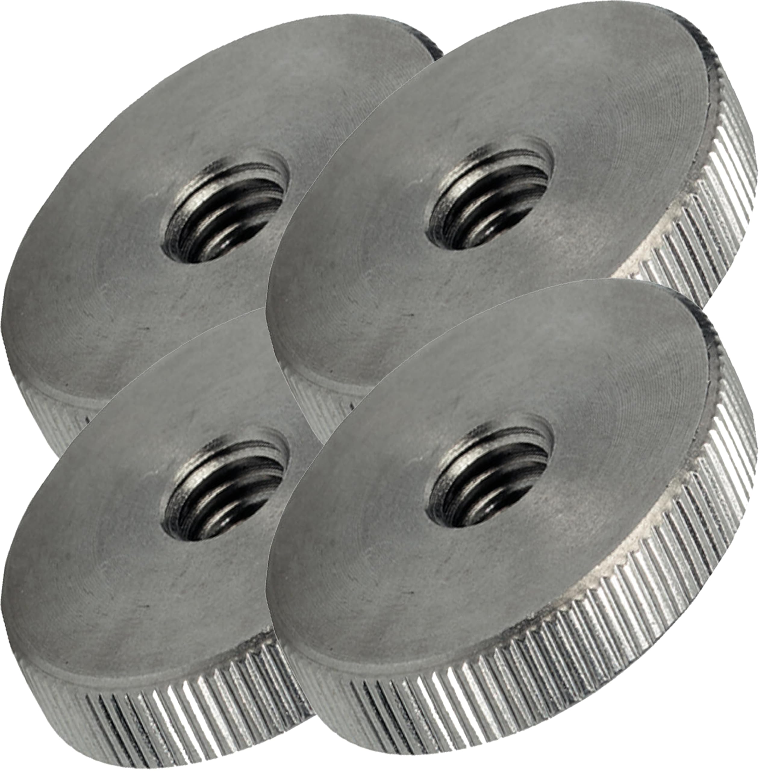 M5 Knurled Thumb Nuts Thin Type – A1 Stainless Steel DIN 467 Hand Tighten Round Knob Fasteners 20mm OD x 5mm for 3D Printers, Machines & Instruments (Pack of 4)