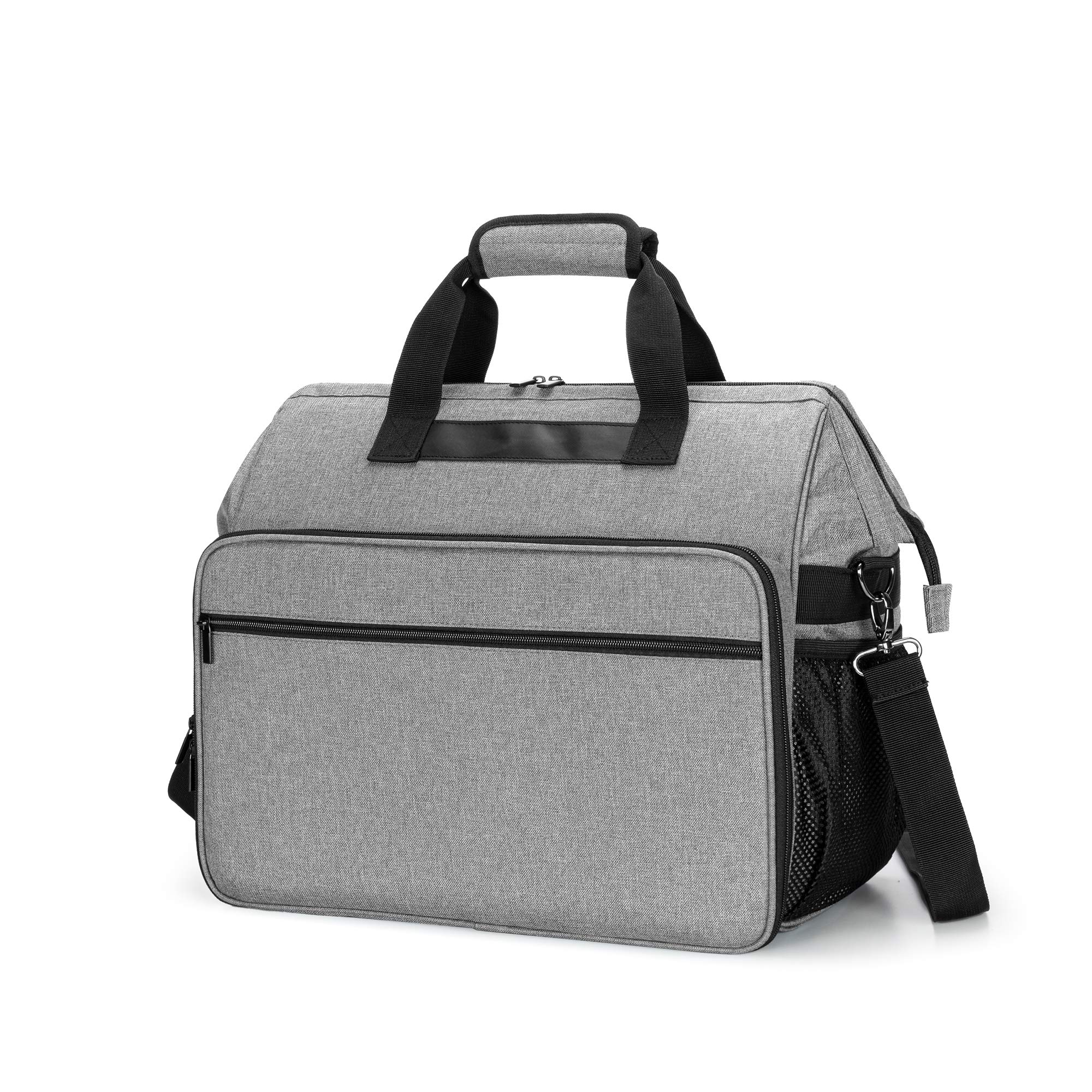 Sewing Machine Tote with Top Wide Opening, Universal Carrying Bag Compatible with Most Standard Singer, Brother, Janome Machine and Accessories