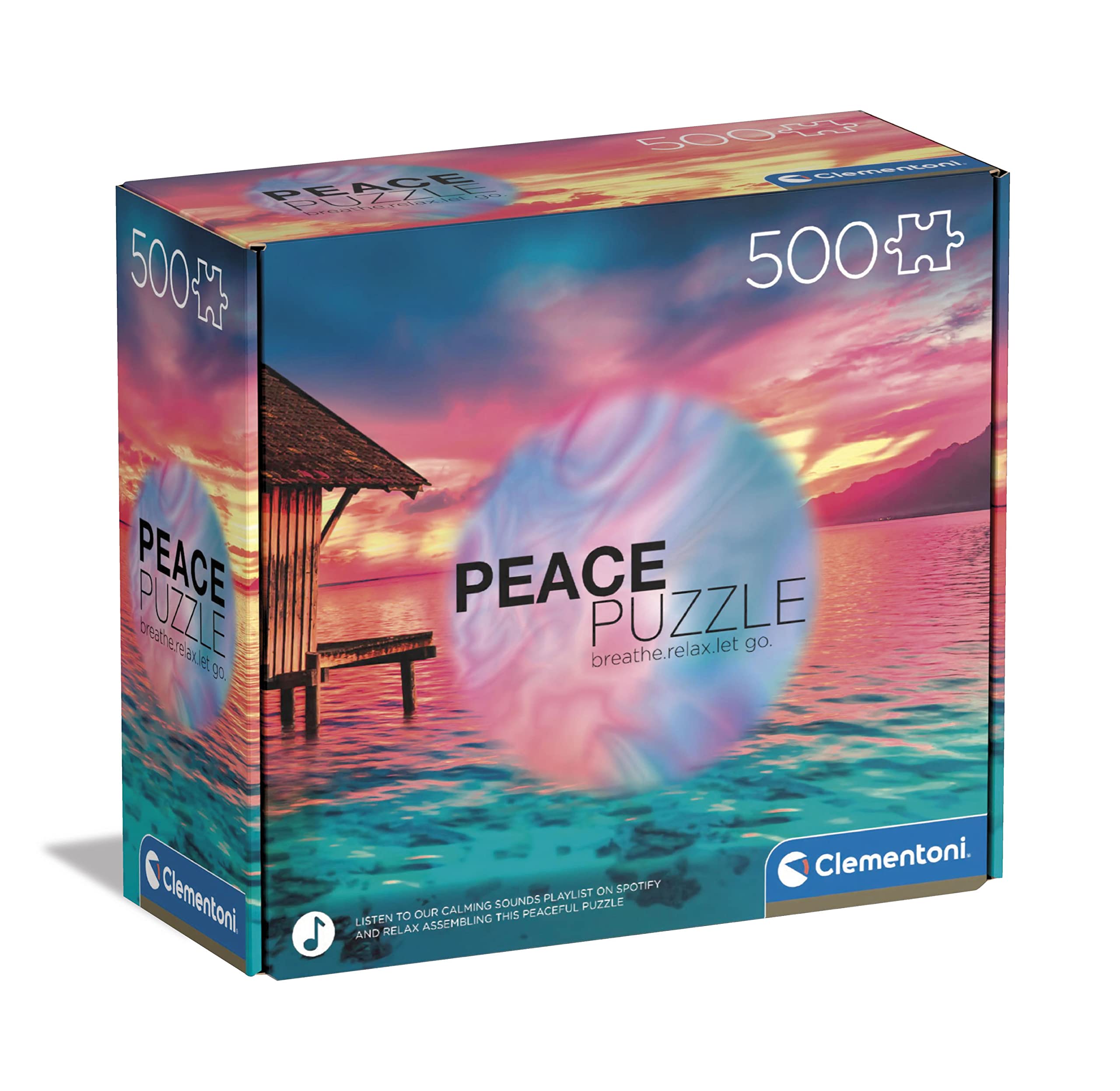 Clementoni - 35120 - Peace Puzzle - Living The Present - Jigsaw Puzzle 500 Pieces, Made In Italy, Jigsaw Puzzle For Adults